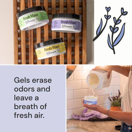 Fresh Wave Lavender Scent Odor Remover 7 oz Gel, Pack of 6