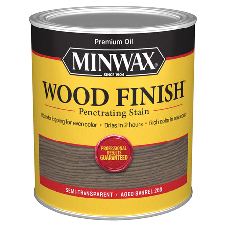 Minwax Wood Finish Semi-Transparent Aged Barrel Oil-Based Penetrating Wood Stain 1 qt, Pack of 4