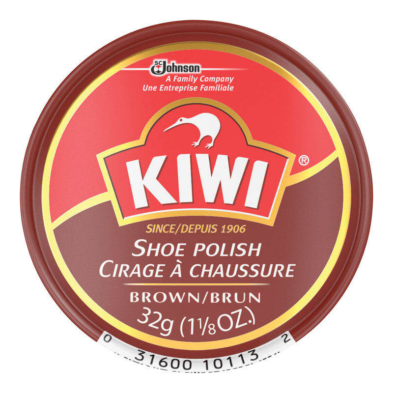 Kiwi 10113 Shoes Polish, Brown, Paste, 1.125 oz Can