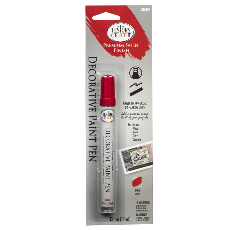 Testors Craft Satin Ruby Paint Pen Interior 0.33 oz