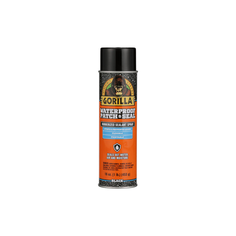 Gorilla Black Rubber Waterproof and Sealer 16 oz, Pack of 6