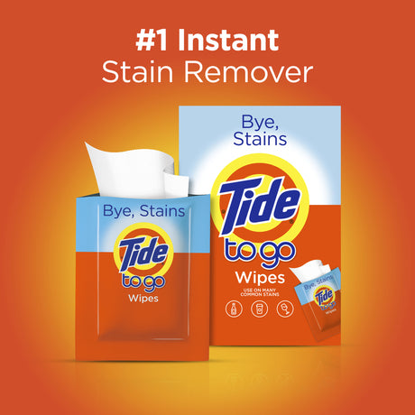 Tide To Go No Scent Stain Remover 10 wipes Wipes, Pack of 12