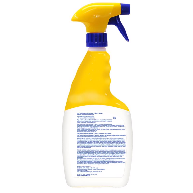 Zep No Scent Disinfecting Bathroom Cleaner 32 oz 1 pk, Pack of 12