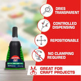 Loctite Extra Time Control High Strength Cyanoacrylate Clear Super Glue 4 gm, Pack of 6