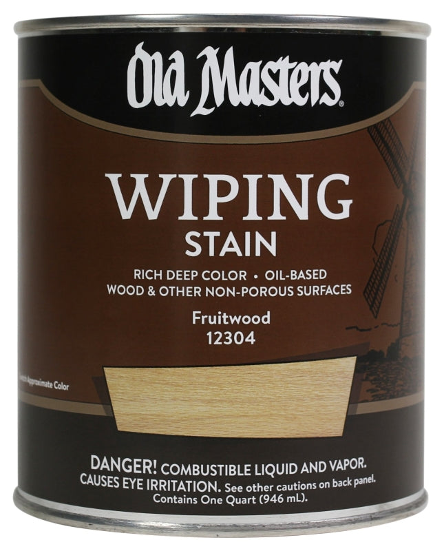 Old Masters 12304 Wood Stain, Fruitwood, Liquid, 1 qt Can