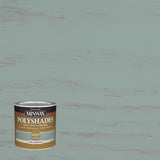 Minwax Polyshades Semi-Transparent Satin Vintage Blue Oil-Based Stain/Polyurethane Finish 1/2 pt, Pack of 4
