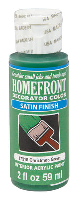 Homefront Satin Christmas Green Hobby Paint 2 oz, Pack of 3