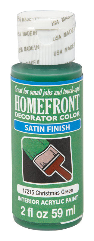 Homefront Satin Christmas Green Hobby Paint 2 oz, Pack of 3