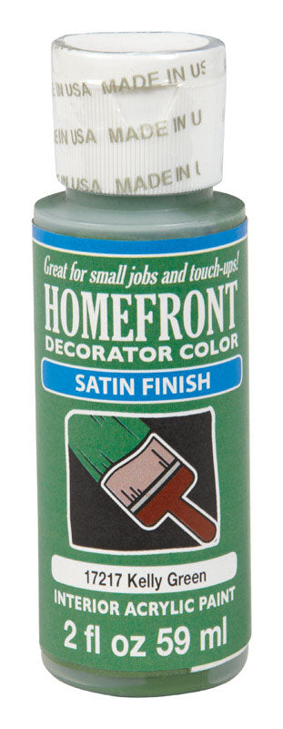 Homefront Decorator Color Satin Kelly Green Hobby Paint 2 oz, Pack of 3