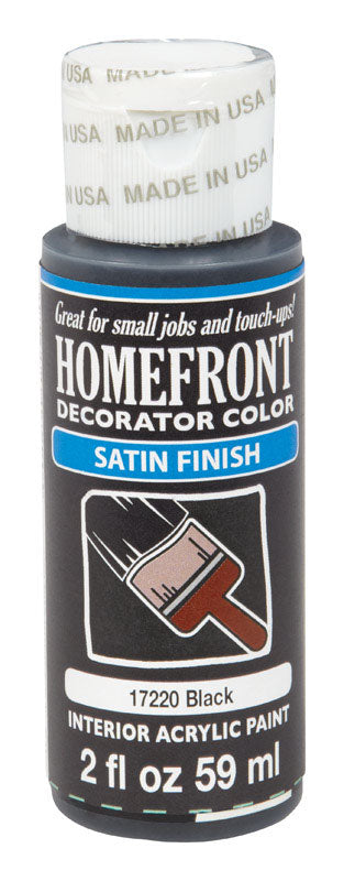 Homefront Satin Black Hobby Paint 2 oz, Pack of 3