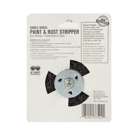 Ace 4 in. Silicon Carbide Bolt-On Drill Mount Paint and Rust Remover Disc 24 Grit Extra Coarse 1 pk