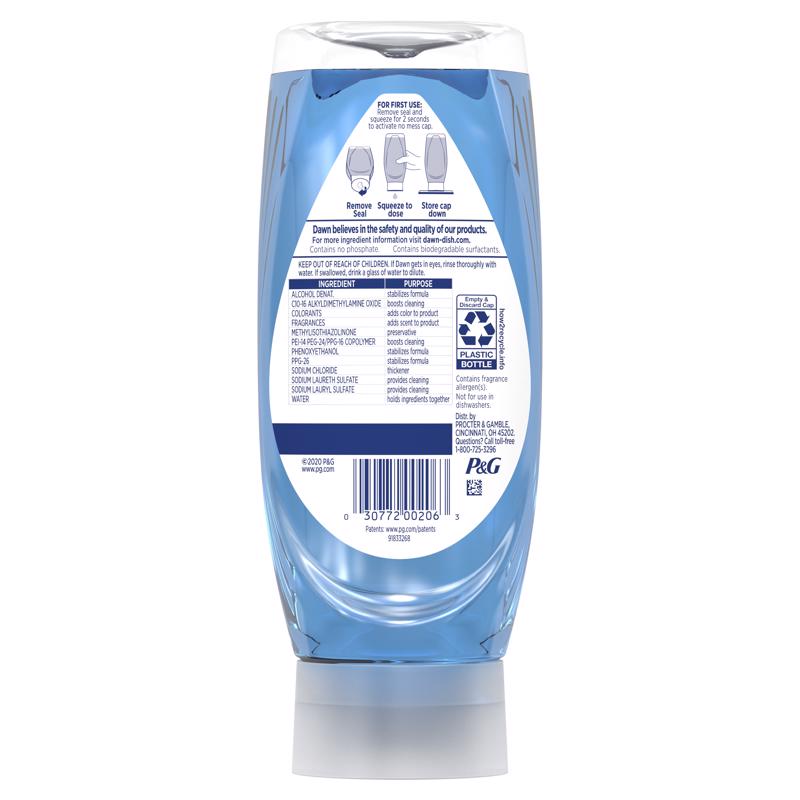 Dawn EZ Squeeze Ultra Original Scent Liquid Dish Soap 14.7 oz 1 pk, Pack of 8