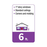 Unger Telescoping 6 ft. L X 2 in. D Aluminum Extension Pole Blue/White