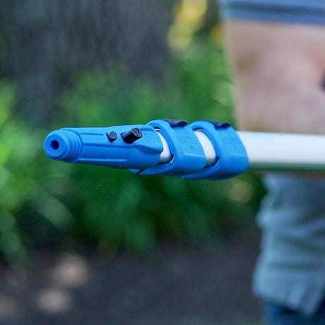 Unger Telescoping 6 ft. L X 2 in. D Aluminum Extension Pole Blue/White