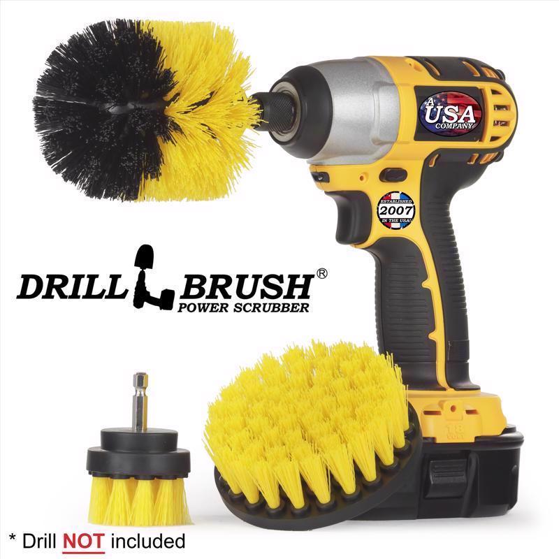 Drillbrush 4 in. W Medium Bristle Metal Handle Drill Brush Set
