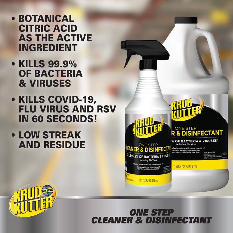 Krud Kutter Pro Citrus Scent Cleaner and Disinfectant 32 oz 1 pk, Pack of 6