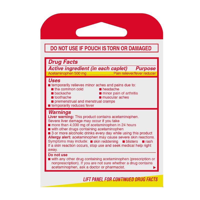 Tylenol 500 mg White Extra Strength Acetaminophen 6 pk, Pack of 6