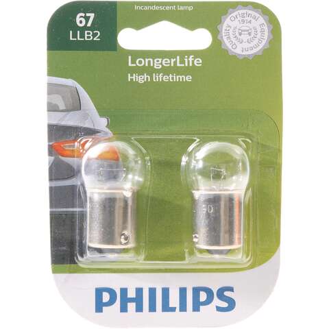 Philips LongerLife Incandescent Marker/Turn/Utility Miniature Automotive Bulb 67LLB2