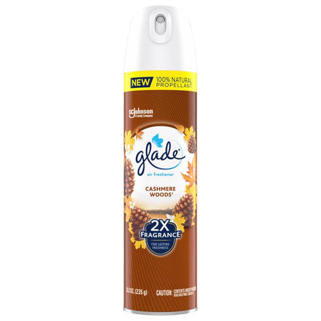 Glade Cashmere Woods Scent Air Freshener 8.3 oz Aerosol 1 pk, Pack of 6