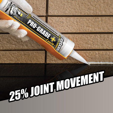 Titebond Pro-Grade Plus White Siliconized Acrylic Multipurpose Caulk 10.1 oz, Pack of 12