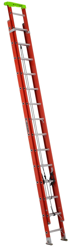 Louisville L-3022-PT Series L-3022-28PT Extension Ladder, 300 lb, 28-Step, 1-1/2 in D Step, Fiberglass