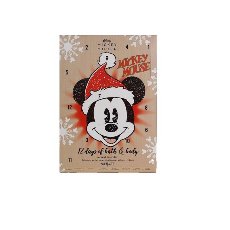 Mad Beauty Disney Multicolored Mickey Mouse Jingle All The Way Day Advent Calendar Gift Set 12 pc, Pack of 6