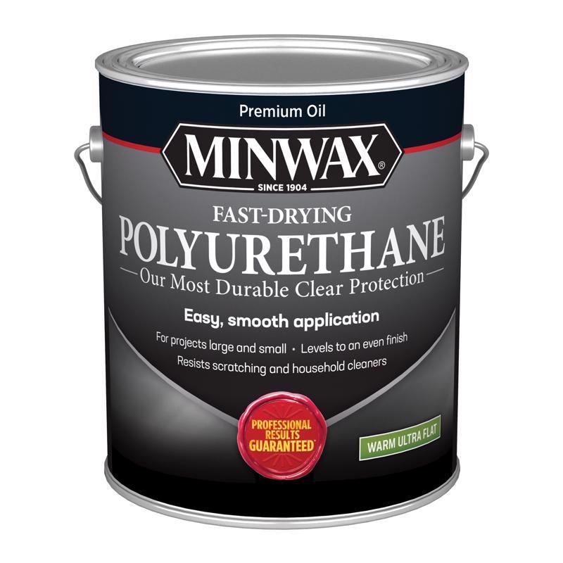 Minwax Ultra Flat Clear Oil-Based Fast-Drying Polyurethane 1 gal, Pack of 2