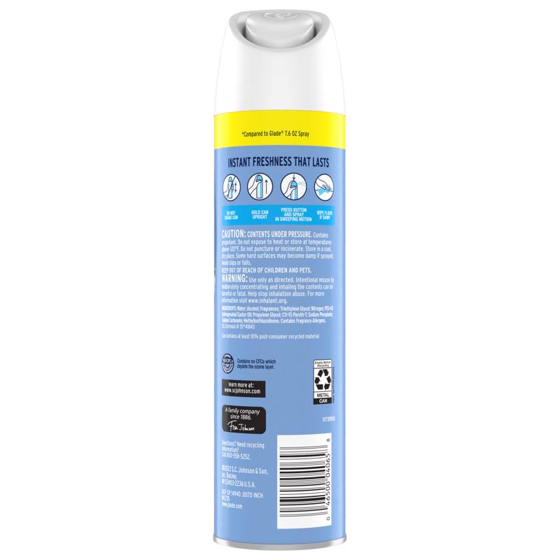Glade Clean Linen Scent Air Freshener 8.3 oz Aerosol 1 pk, Pack of 6