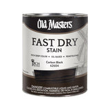 Old Masters Semi-Transparent Flat Carbon Black Oil-Based Alkyd Fast Dry Wood Stain 1 qt, Pack of 4