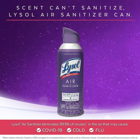 Lysol Light Breeze Scent Air Sanitizer 10 oz 1 pk, Pack of 6