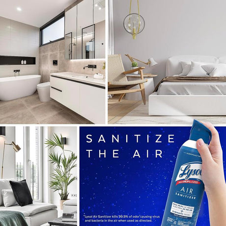 Lysol White Linen Scent Air Sanitizer 10 oz 1 pk, Pack of 6