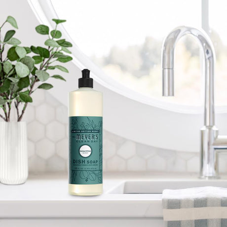 Mrs. Meyer's Clean Day Eucalyptus Scent Liquid Dish Soap 16 oz 1 pk, Pack of 6