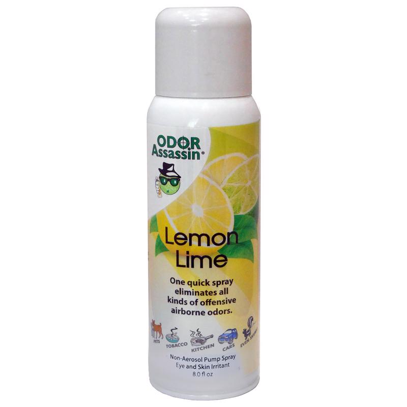 Odor Assassin Lemon Lime Scent Odor Control Spray 8 oz Liquid, Pack of 3