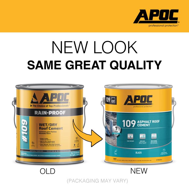 APOC Black Asphalt Roof Cement 1 gal, Pack of 4