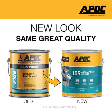 APOC Black Asphalt Roof Cement 1 gal, Pack of 4