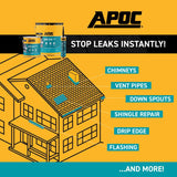 APOC Black Asphalt Roof Cement 10 oz, Pack of 12