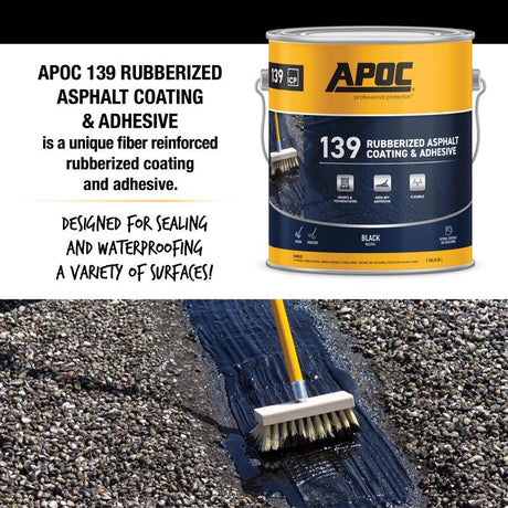 APOC Black Roof And Foundation Coating 1 gal, Pack of 4