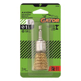 Gator 1 in. Fine Crimped End Brush Brass Coated Steel 4500 rpm 1 pc
