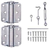 ProSource LR-114-ZP-PS Hinge Set, Steel, Sliver, Zinc, 22-Piece, For: Lightweight Wood Screen Doors