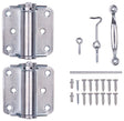 ProSource LR-114-ZP-PS Hinge Set, Steel, Sliver, Zinc, 22-Piece, For: Lightweight Wood Screen Doors