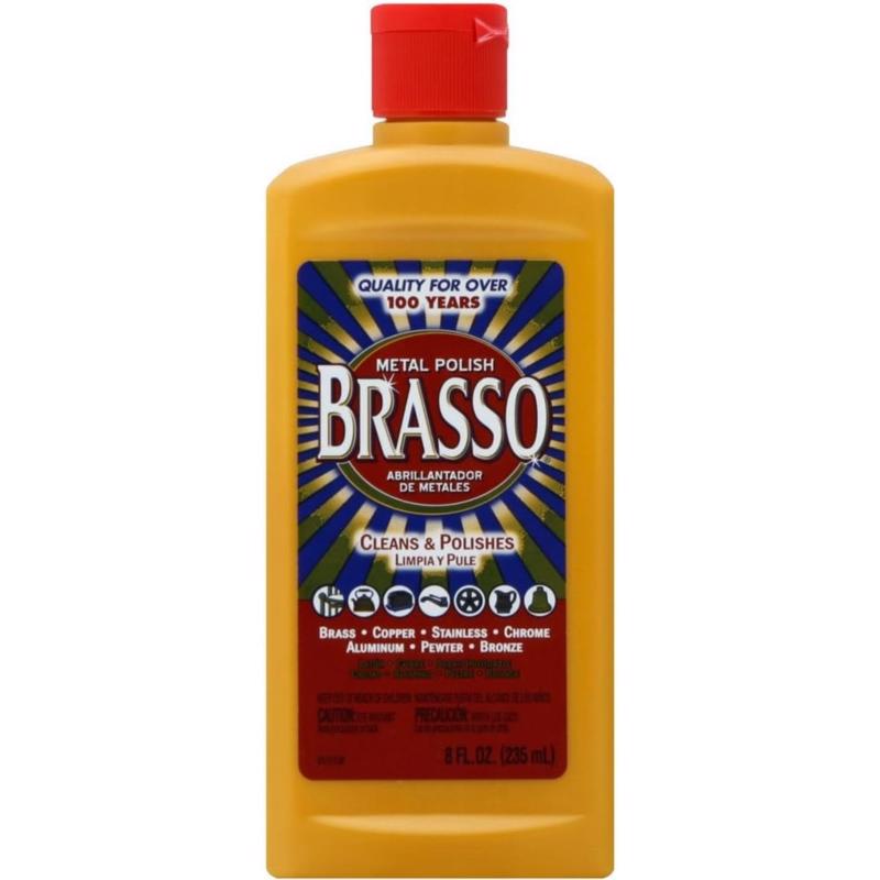 Brasso No Scent Metal Polish 8 oz Cream, Pack of 8