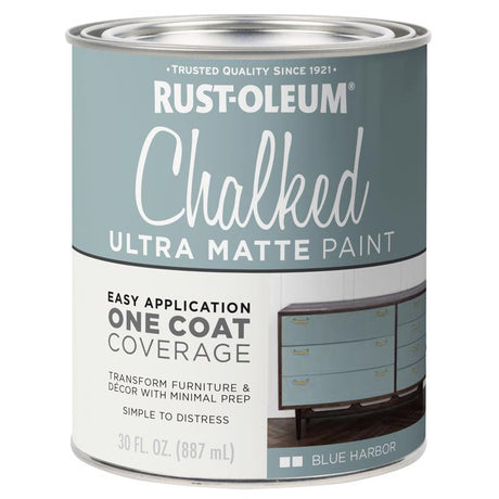 Rust-Oleum Chalked Ultra Matte Blue Harbor Water-Based Acrylic Chalk Paint 30 oz, Pack of 2
