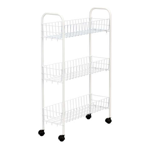 Household Essentials Slimline 30 in. H X 20 in. W X 7 in. D Metal 3-Shelf Clothes Drying Rack