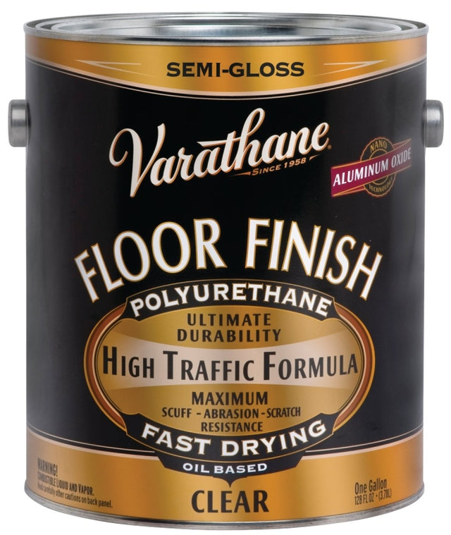 Varathane 130131 Premium Polyurethane Floor Finish, Semi-Gloss, Liquid, Crystal Clear, 1 gal, Can, Pack of 2
