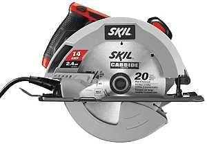 Skil 5180-01 Circular Saw, 14 A, 7-1/4 in Dia Blade, 5/8 in Arbor, 1.93 in at 45 deg, 2.43 in at 90 deg D Cutting