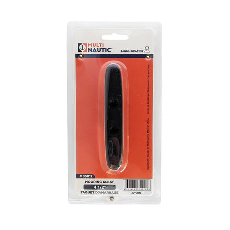 Multinautic 35012 Dock Cleat, 4-1/2 in, Screw Mounting, Nylon, Black