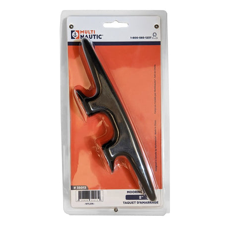 Multinautic 35013 Dock Cleat, 8 in, Screw Mounting, Nylon, Black