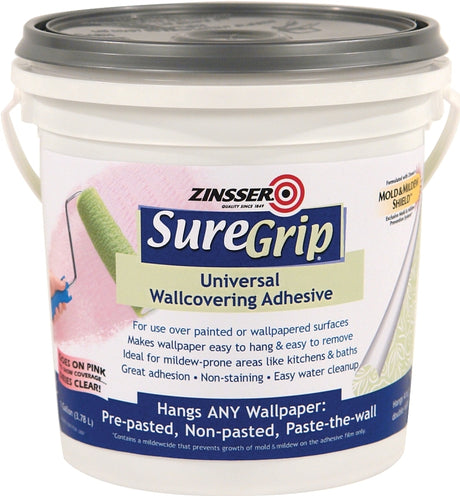 Zinsser SUREGRIP 2872 Universal Border Adhesive, Clear, 1 gal Can