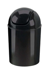 Umbra 1.25 gal Black Plastic Swing-Top Wastebasket, Pack of 6
