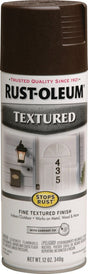 Rust-Oleum 241255 Spray Paint Texture, Solvent, Dark Brown, 12 oz Can